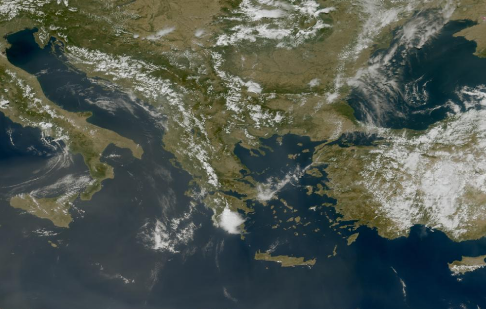 Τελευταία δορυφορική εικόνα νεφοκάλυψης