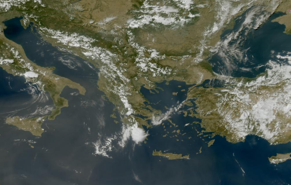 Τελευταία δορυφορική εικόνα νεφοκάλυψης