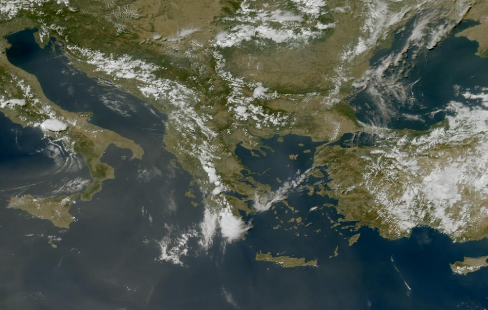 Τελευταία δορυφορική εικόνα νεφοκάλυψης