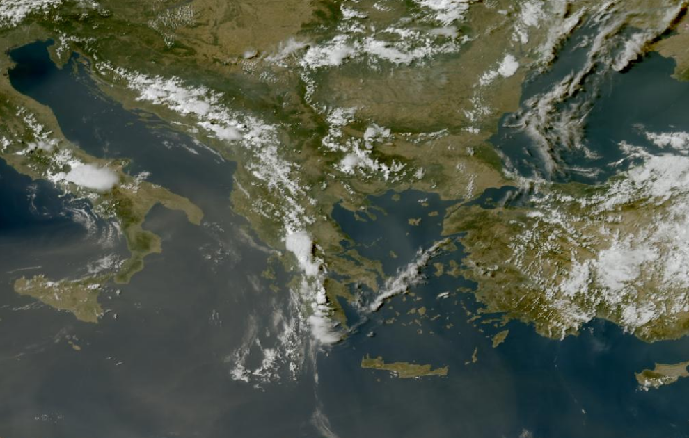 Τελευταία δορυφορική εικόνα νεφοκάλυψης