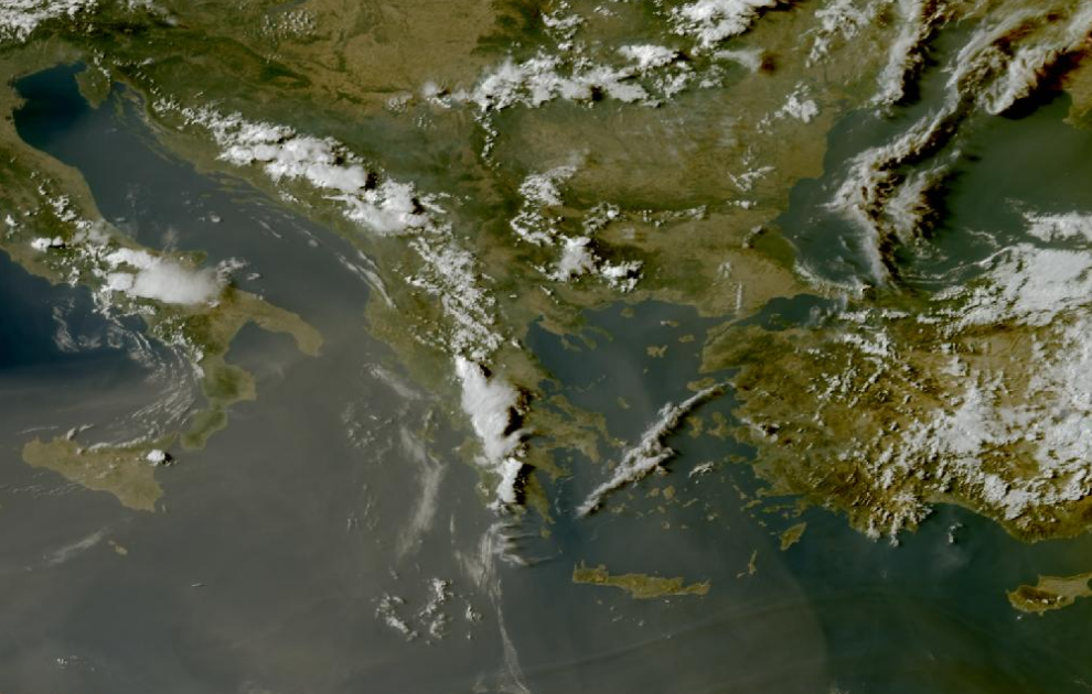 Τελευταία δορυφορική εικόνα νεφοκάλυψης