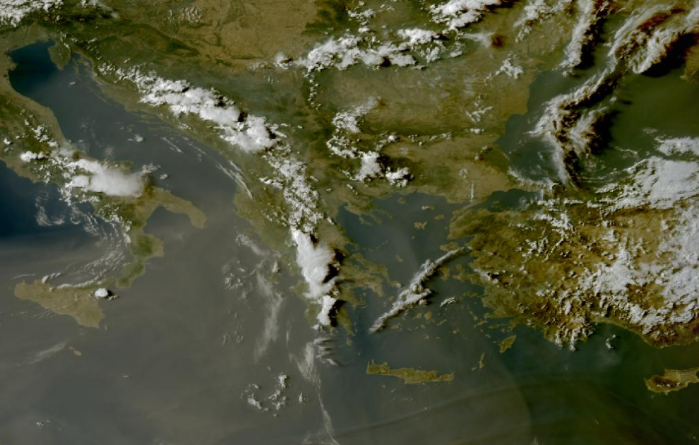 Τελευταία δορυφορική εικόνα νεφοκάλυψης