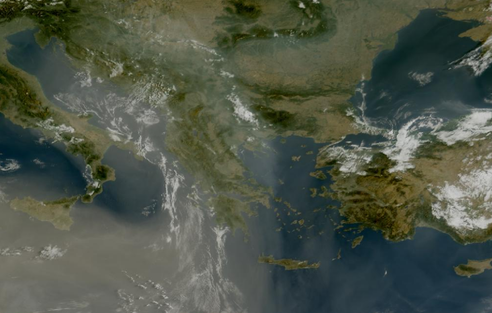 Τελευταία δορυφορική εικόνα νεφοκάλυψης