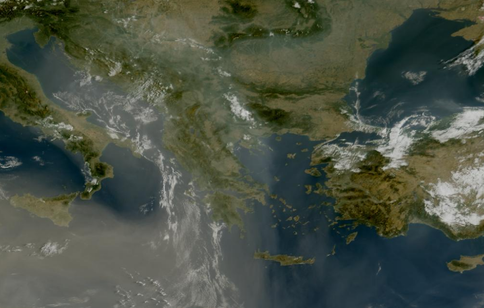 Τελευταία δορυφορική εικόνα νεφοκάλυψης