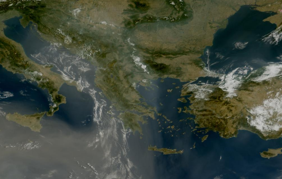 Τελευταία δορυφορική εικόνα νεφοκάλυψης