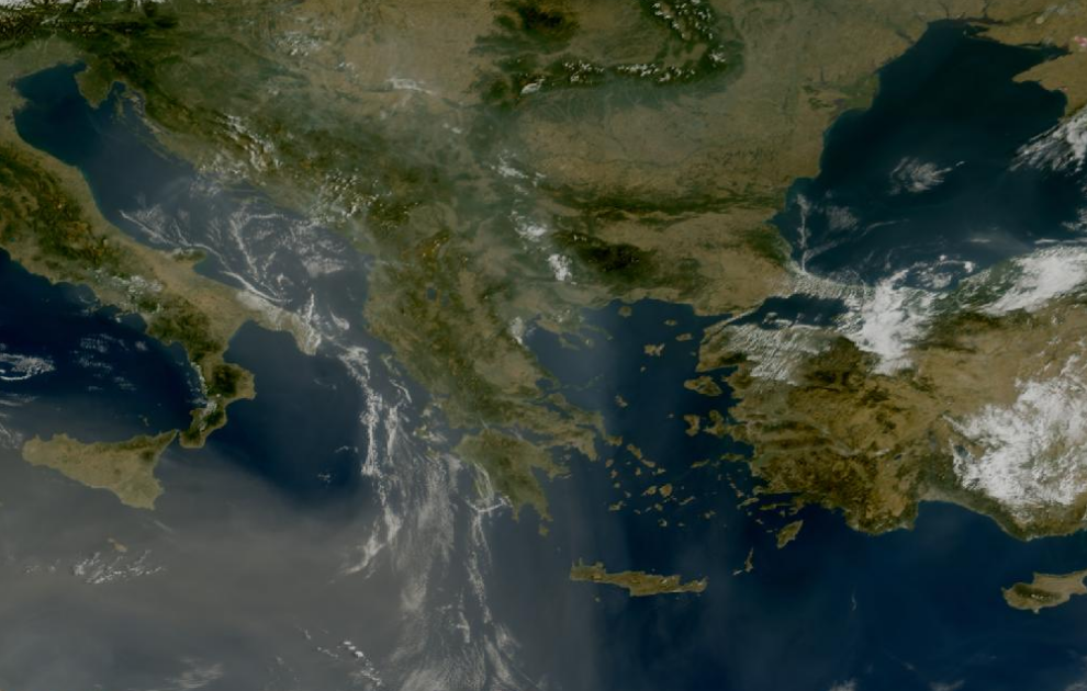 Τελευταία δορυφορική εικόνα νεφοκάλυψης