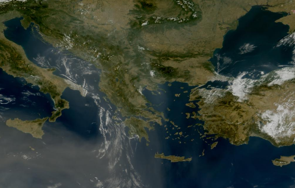 Τελευταία δορυφορική εικόνα νεφοκάλυψης
