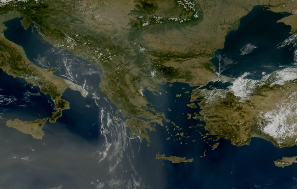 Τελευταία δορυφορική εικόνα νεφοκάλυψης