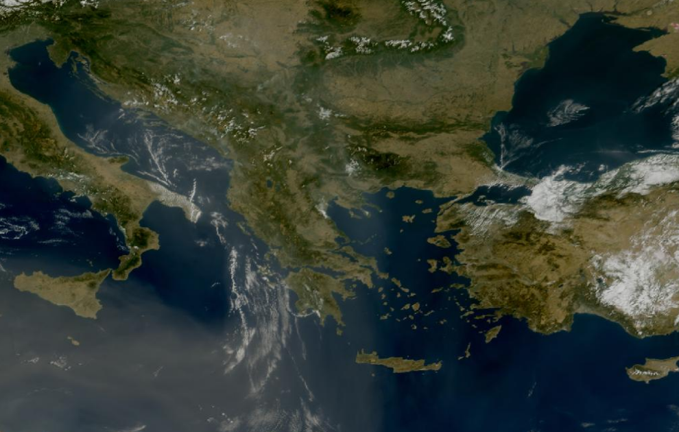 Τελευταία δορυφορική εικόνα νεφοκάλυψης