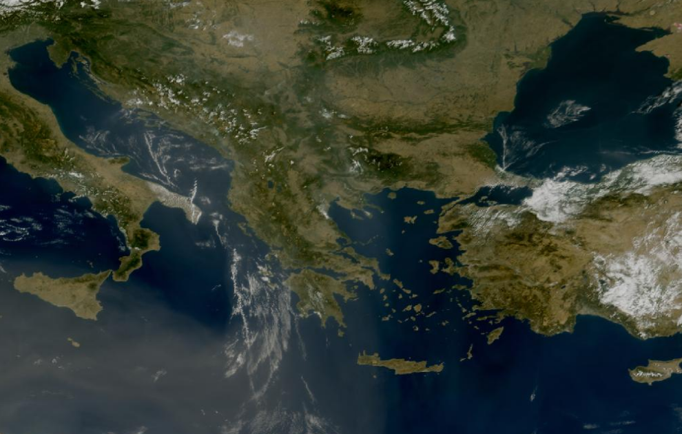 Τελευταία δορυφορική εικόνα νεφοκάλυψης