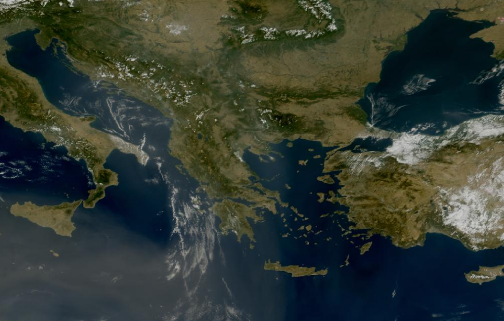 Τελευταία δορυφορική εικόνα νεφοκάλυψης