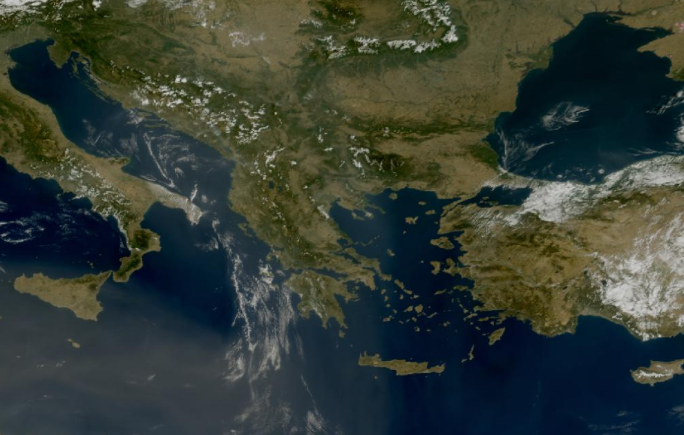 Τελευταία δορυφορική εικόνα νεφοκάλυψης
