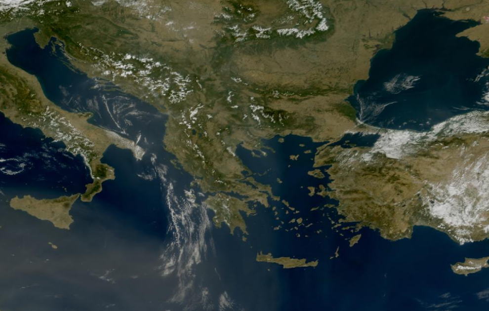 Τελευταία δορυφορική εικόνα νεφοκάλυψης