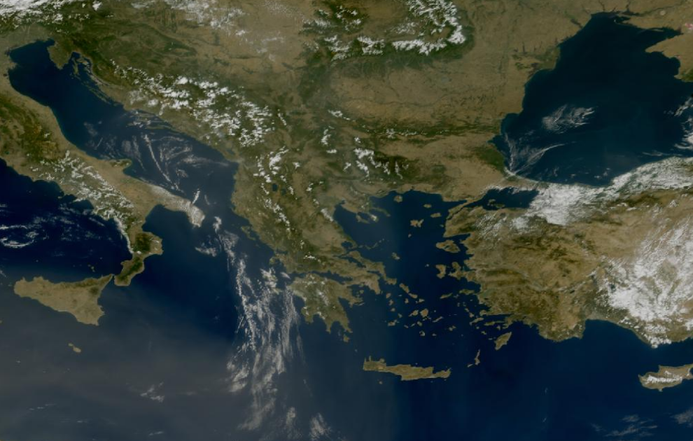 Τελευταία δορυφορική εικόνα νεφοκάλυψης