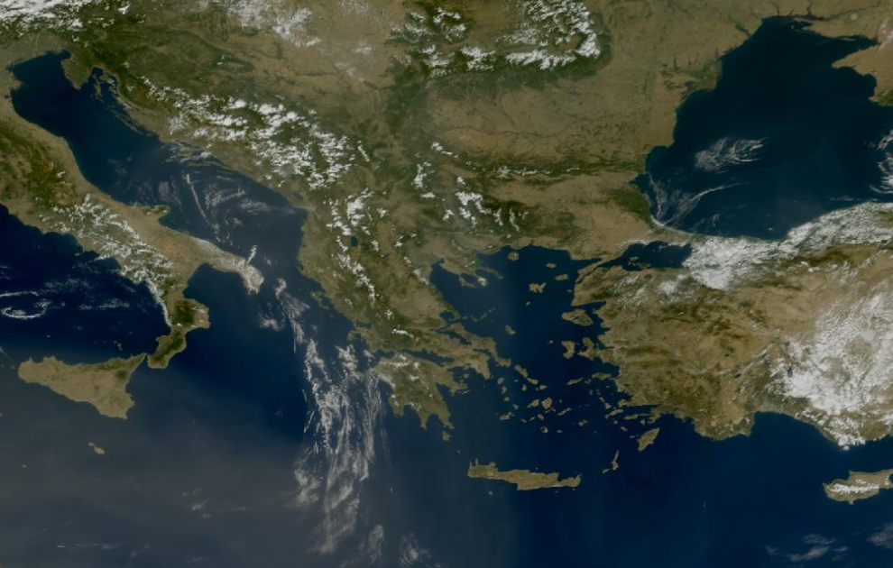 Τελευταία δορυφορική εικόνα νεφοκάλυψης