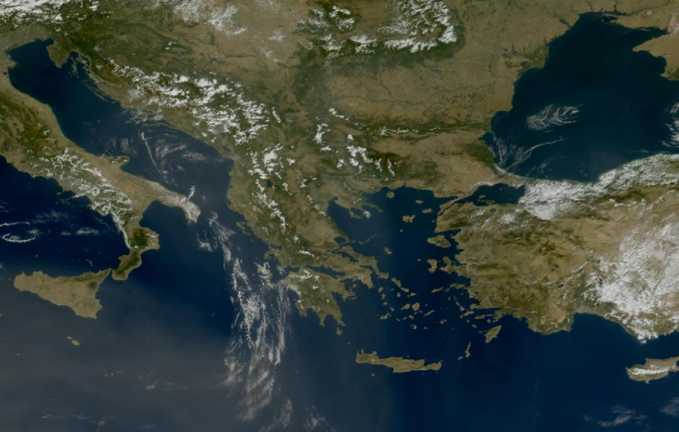 Τελευταία δορυφορική εικόνα νεφοκάλυψης