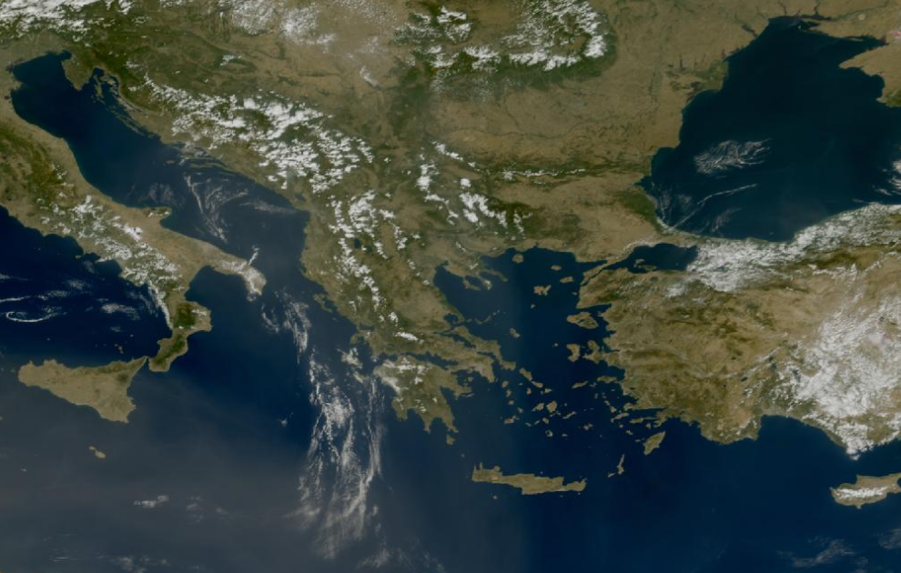 Τελευταία δορυφορική εικόνα νεφοκάλυψης