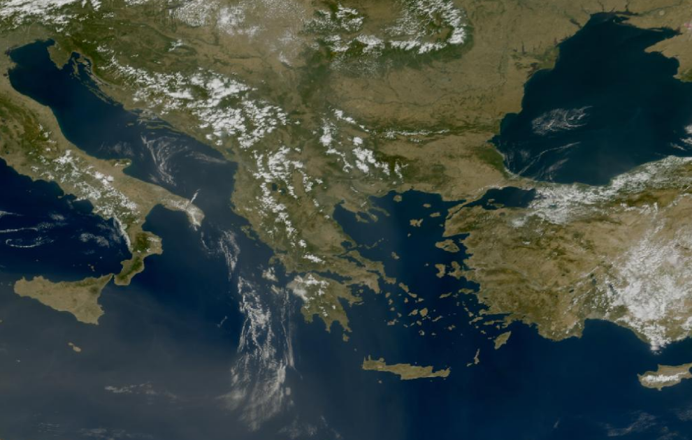 Τελευταία δορυφορική εικόνα νεφοκάλυψης