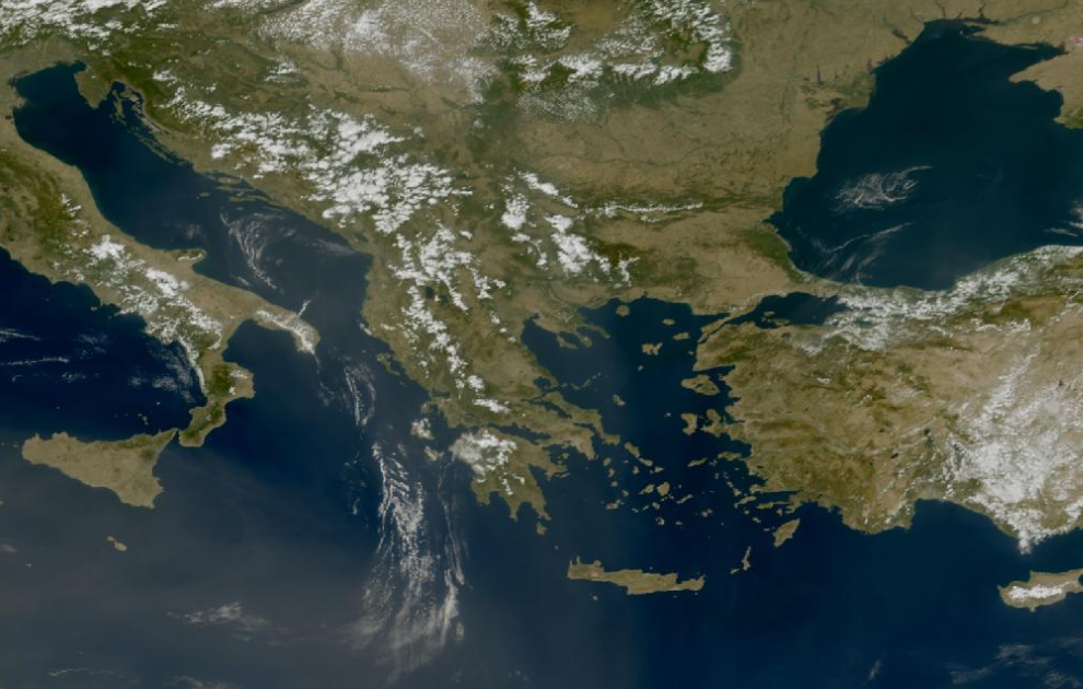 Τελευταία δορυφορική εικόνα νεφοκάλυψης