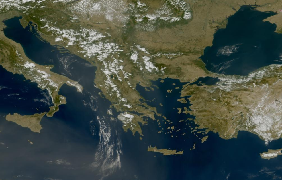 Τελευταία δορυφορική εικόνα νεφοκάλυψης