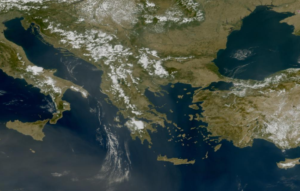 Τελευταία δορυφορική εικόνα νεφοκάλυψης