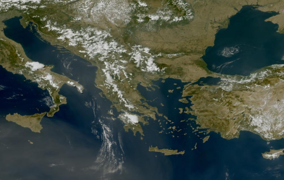 Τελευταία δορυφορική εικόνα νεφοκάλυψης