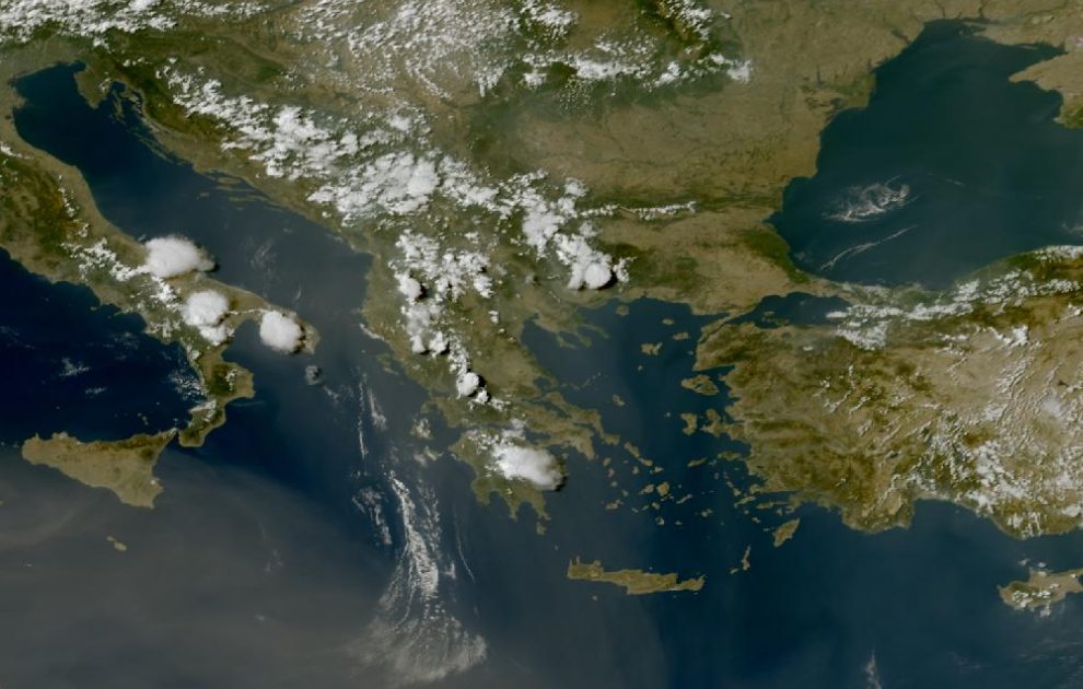 Τελευταία δορυφορική εικόνα νεφοκάλυψης