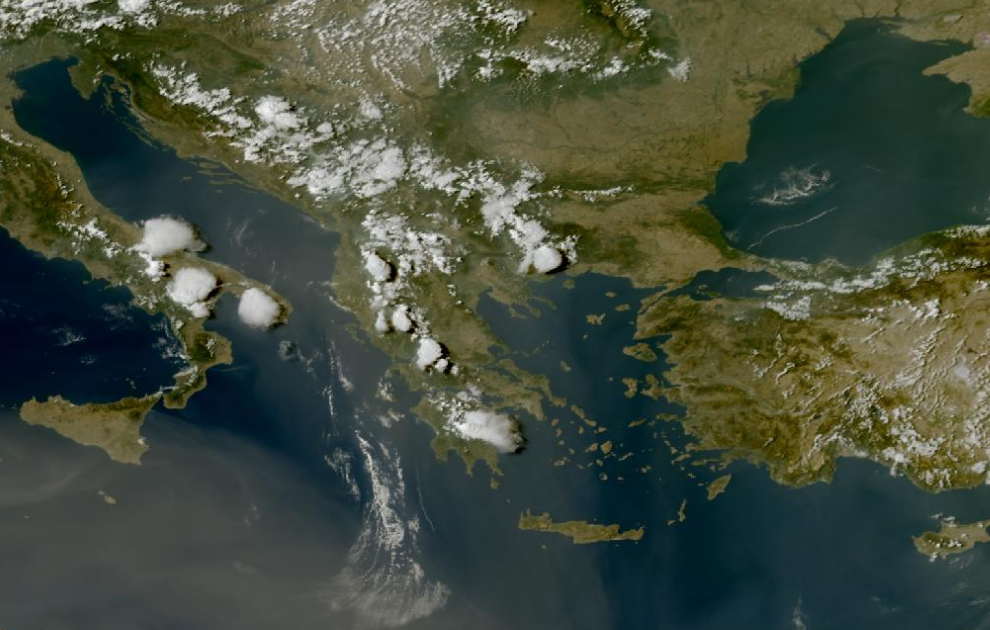 Τελευταία δορυφορική εικόνα νεφοκάλυψης