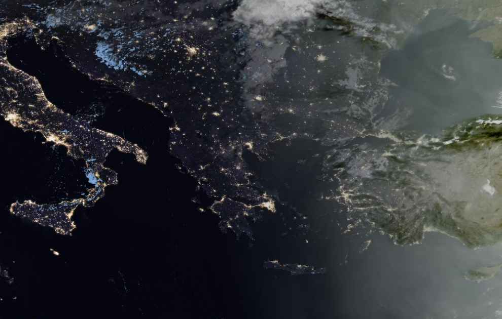 Τελευταία δορυφορική εικόνα νεφοκάλυψης