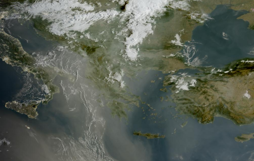 Τελευταία δορυφορική εικόνα νεφοκάλυψης