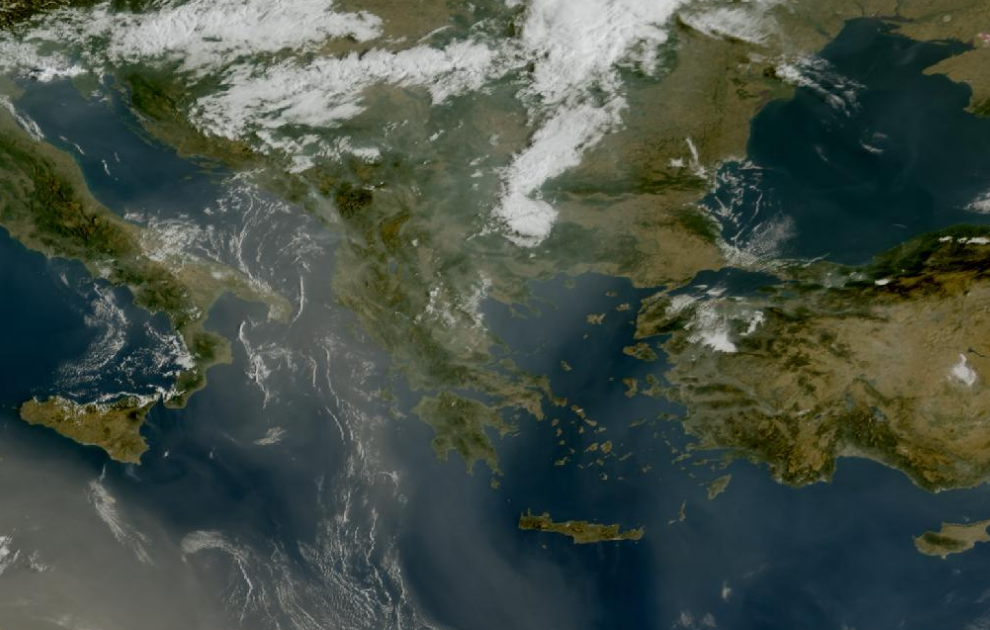 Τελευταία δορυφορική εικόνα νεφοκάλυψης
