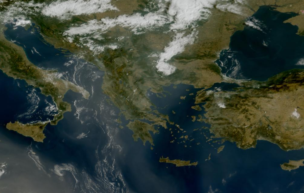 Τελευταία δορυφορική εικόνα νεφοκάλυψης