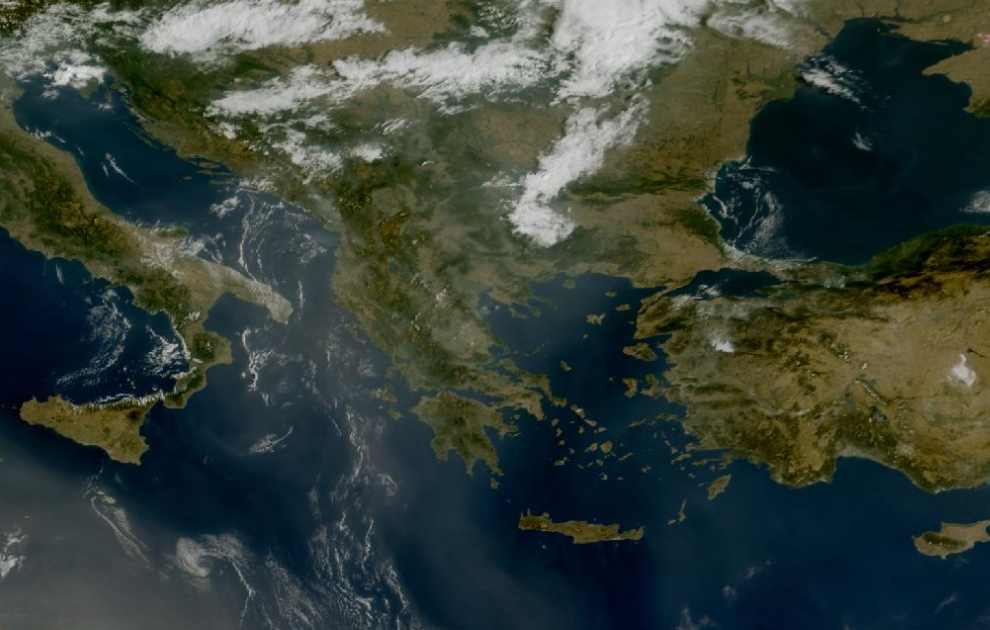 Τελευταία δορυφορική εικόνα νεφοκάλυψης