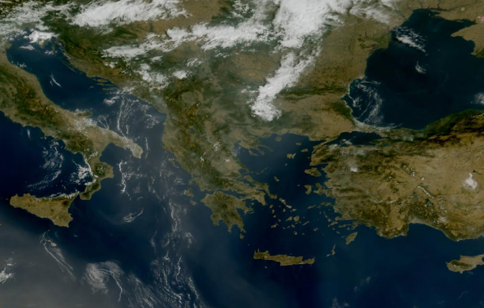 Τελευταία δορυφορική εικόνα νεφοκάλυψης
