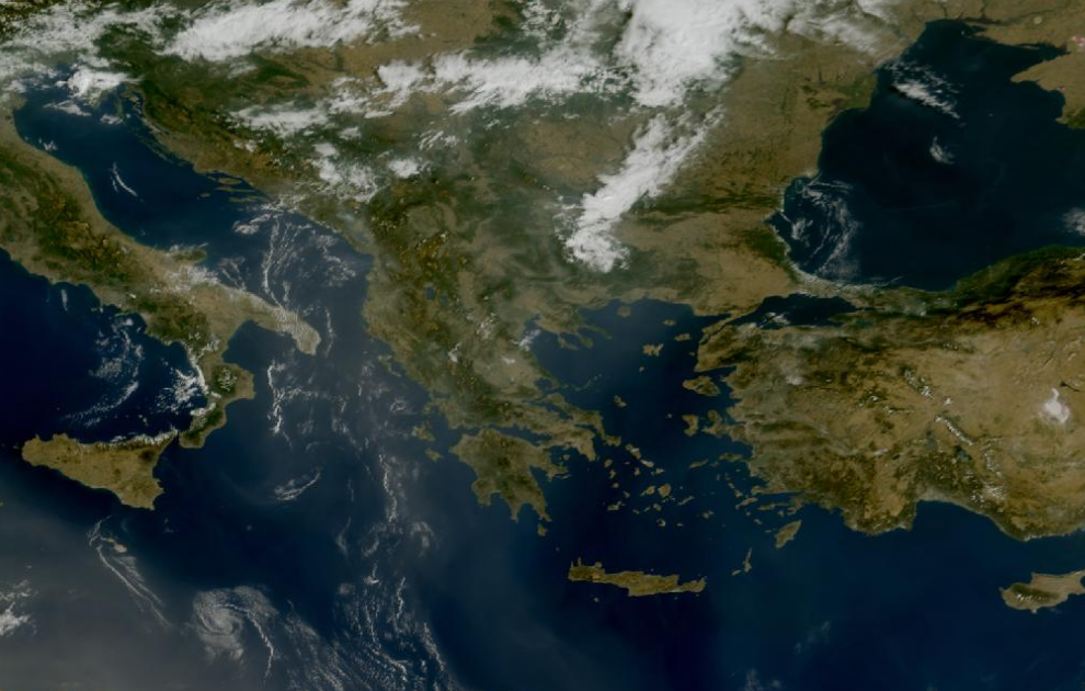 Τελευταία δορυφορική εικόνα νεφοκάλυψης