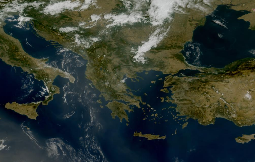 Τελευταία δορυφορική εικόνα νεφοκάλυψης