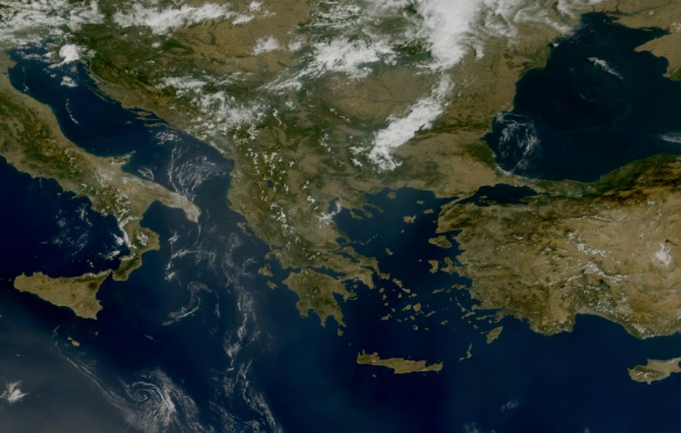 Τελευταία δορυφορική εικόνα νεφοκάλυψης