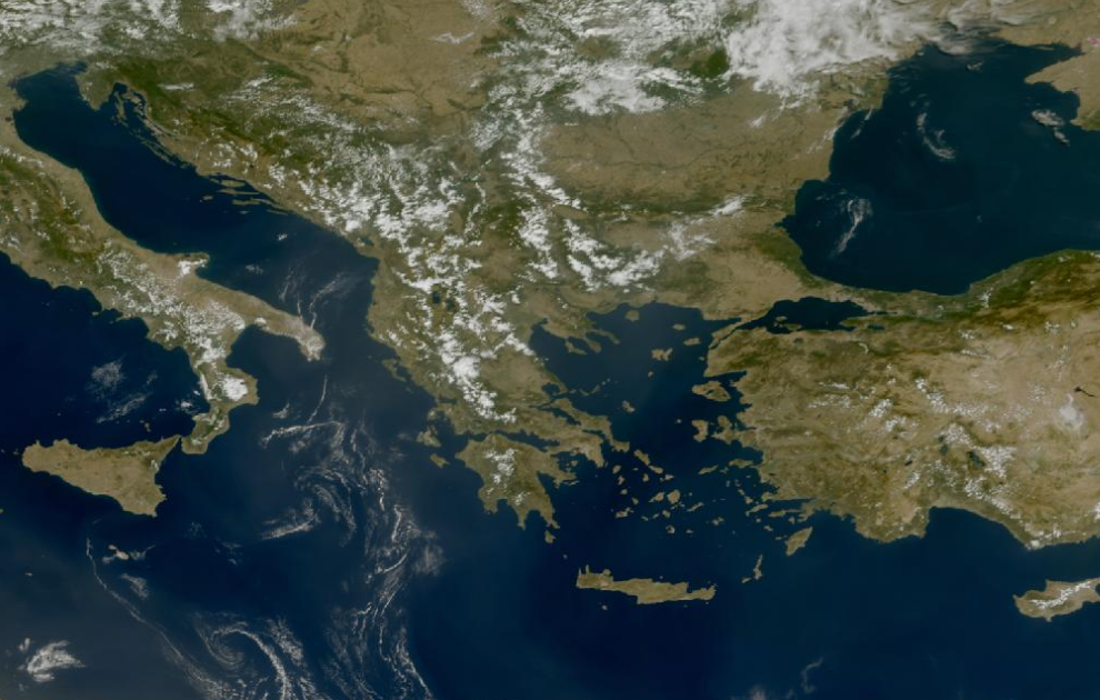 Τελευταία δορυφορική εικόνα νεφοκάλυψης