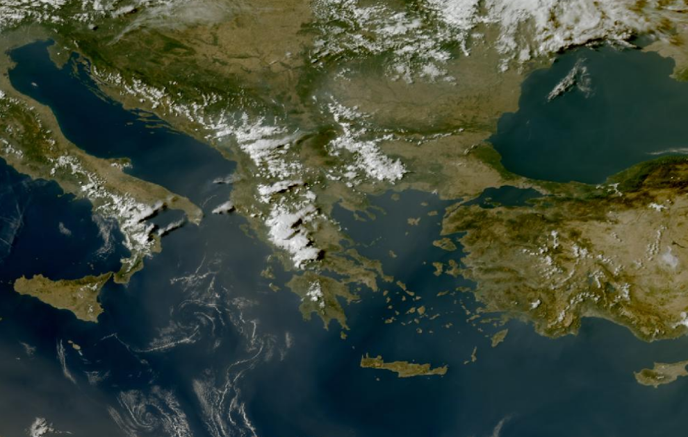Τελευταία δορυφορική εικόνα νεφοκάλυψης