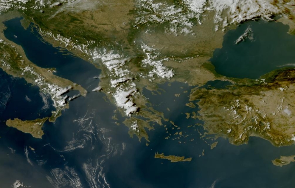 Τελευταία δορυφορική εικόνα νεφοκάλυψης