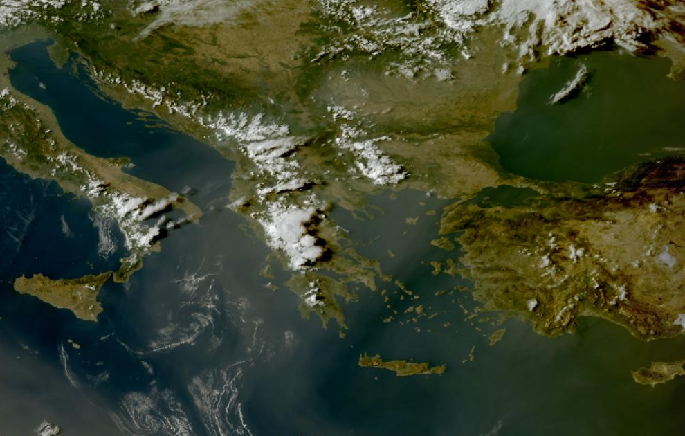 Τελευταία δορυφορική εικόνα νεφοκάλυψης