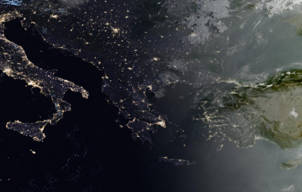 Τελευταία δορυφορική εικόνα νεφοκάλυψης