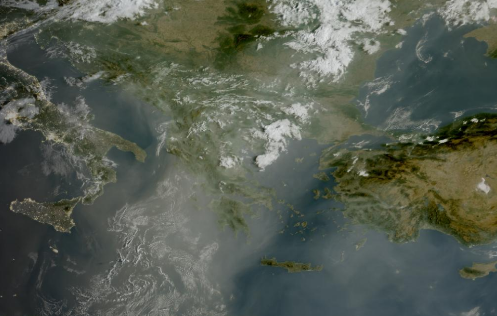 Τελευταία δορυφορική εικόνα νεφοκάλυψης