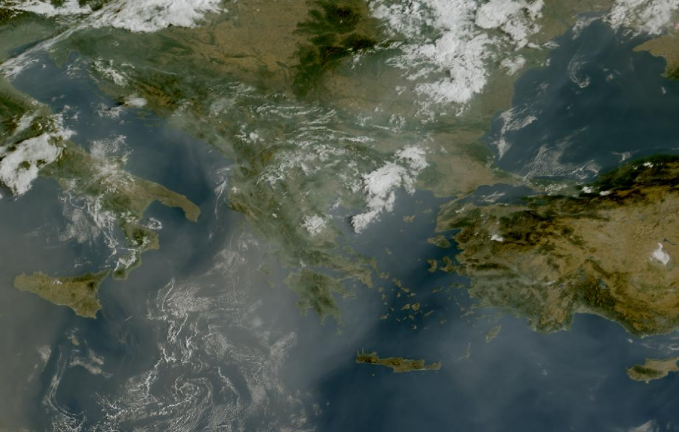 Τελευταία δορυφορική εικόνα νεφοκάλυψης