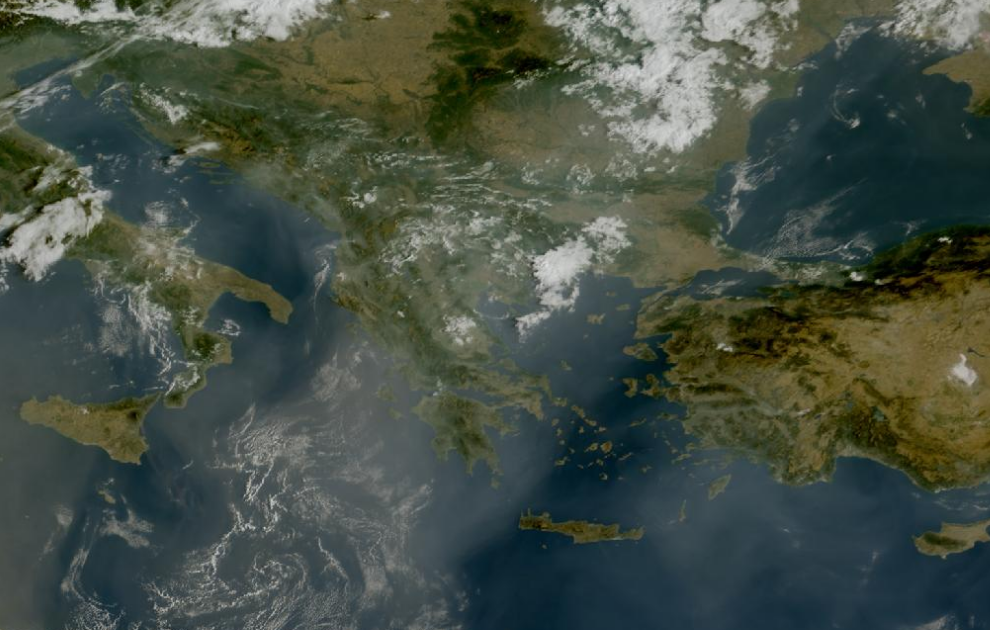 Τελευταία δορυφορική εικόνα νεφοκάλυψης