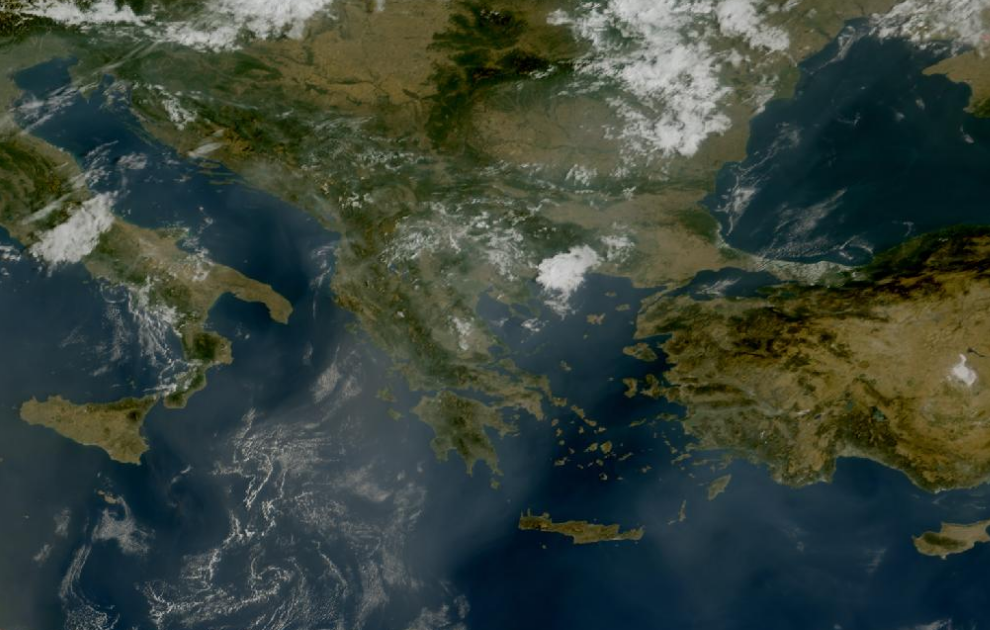 Τελευταία δορυφορική εικόνα νεφοκάλυψης