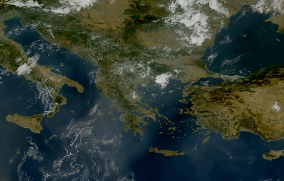 Τελευταία δορυφορική εικόνα νεφοκάλυψης