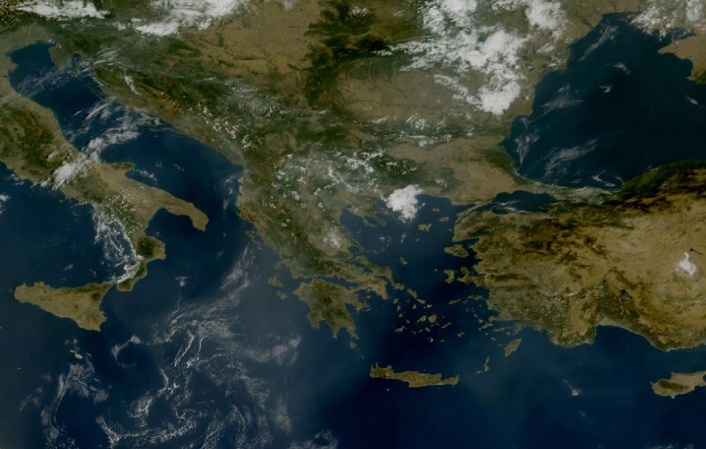Τελευταία δορυφορική εικόνα νεφοκάλυψης