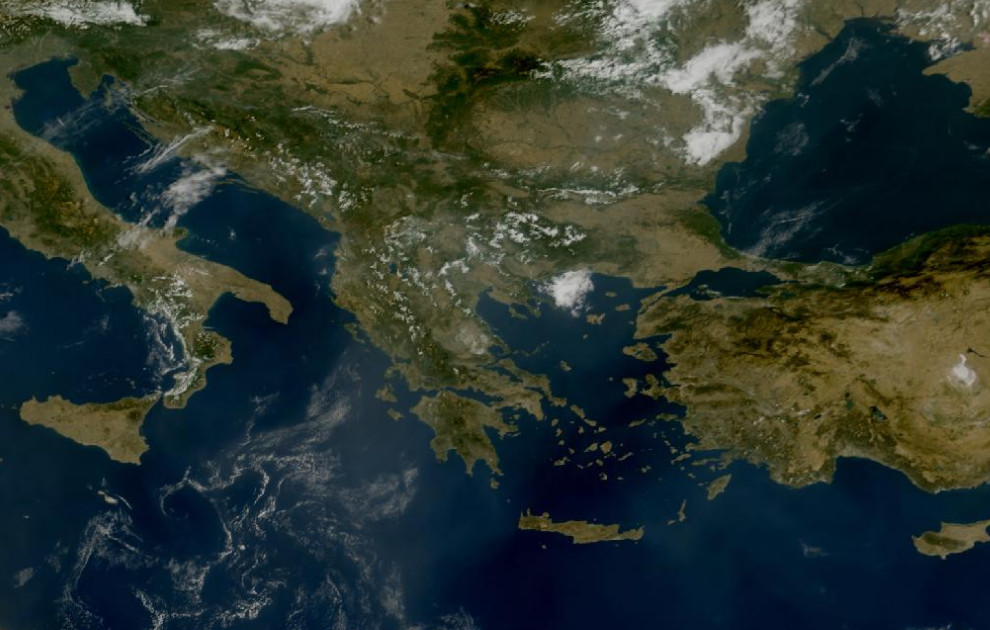 Τελευταία δορυφορική εικόνα νεφοκάλυψης