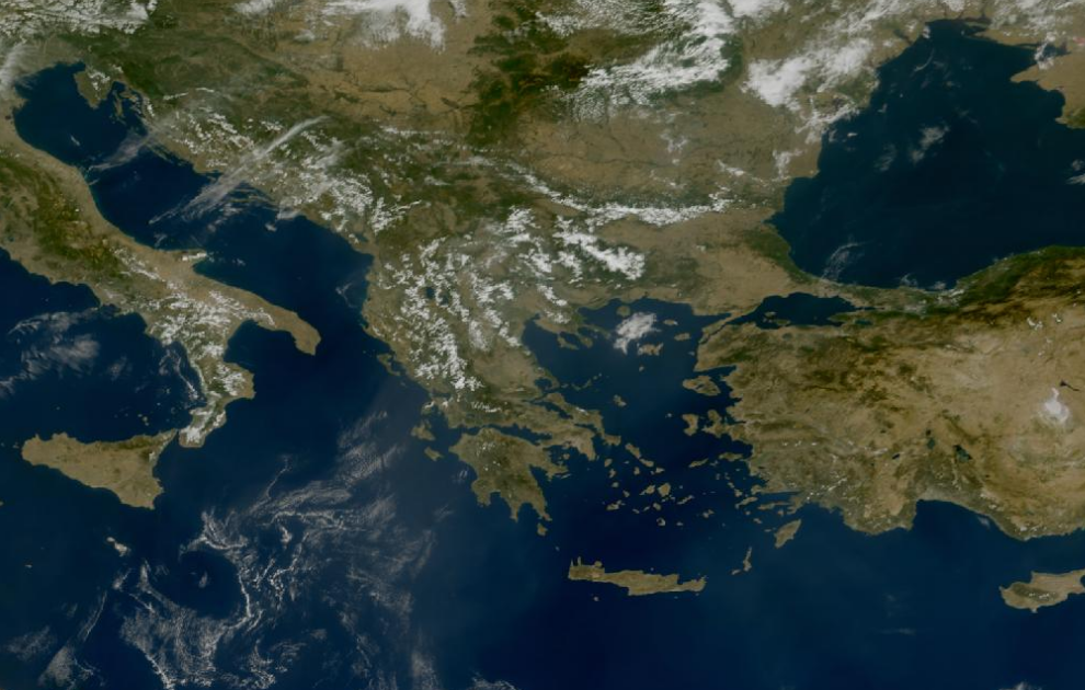 Τελευταία δορυφορική εικόνα νεφοκάλυψης